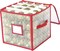 Plastic Christmas Ornament Storage Box with Zippered Closure - Store up to 64 of the 3-inch Standard Christmas Ornaments, Xmas Ornaments Storage with Dividers & Two Handles